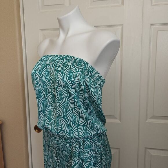 Yume by Muge Ersin tube top art deco jumpsuit sz 36 - Picture 3 of 9